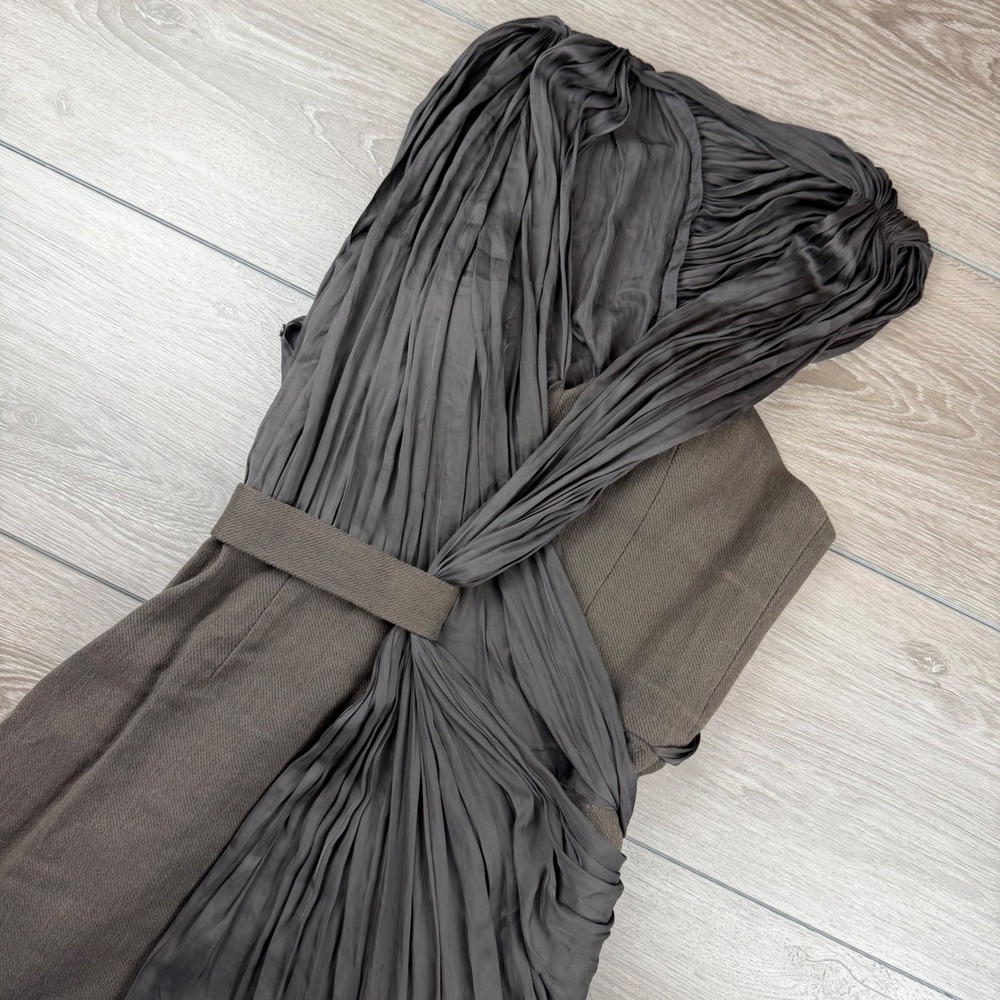 Alexander Wang Womens Dress Draped Pleated Asymmetric Brown Size 4